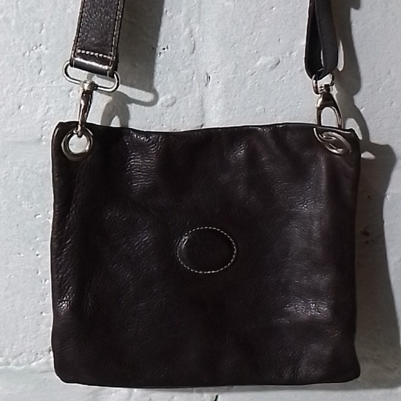 Roots Chocolate Brown Leather Bag - Picture 3 of 5